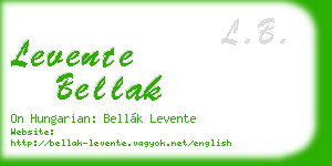 levente bellak business card