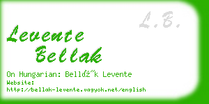 levente bellak business card